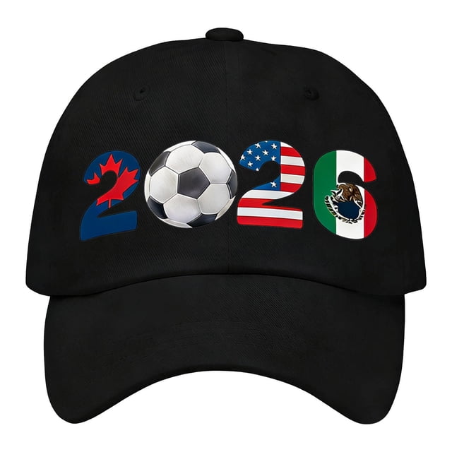 CaiYueKe 2026 Casquette de Soccer Soccer Ajustable Coton Lavé Profil Bas Non Structurée Casquette de Baseball pour Hommes Femmes Supporteurs Fans Extérieur Protection Solaire Tenue Décontractée Jour de Match Fête de Hayon
