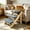 3 steps, variant on Gaderth Wooden Dog Stairs, 2-in-1 Floded Flat Design Dog Steps, Anti-Slip Pet Ramp, Indoor Pet Stairs for Small Medium Large Pet, up to 150 lbs