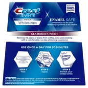 Crest 3D Dental Whitening Strips Enamel Safe Removes Tough Set-In Stains 28ct