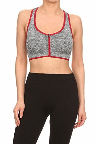 danskin zip front sports bra walmart