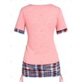 thumbnail image 3 of Camiseta a Cuadros Dobladillo Cordones Rosegal  Camisetas tallas grandes, 3 of 5