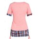 thumbnail image 3 of Camiseta a Cuadros Dobladillo Cordones Rosegal  Camisetas tallas grandes, 3 of 5