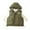 Army Green-02, variant on Kid Boys Girls Hooded Vest Cotton Padded Warm Waistcoat Winter Drawstring Sleeveless Jacket