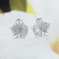 thumbnail image 2 of Beautiful Hawaiian Hibiscus Earring, Official Hawaii State Flower, Sterling Silver Hibiscus CZ Stud Earring, E4123 Birthday Wife Mom Gift, 2 of 8