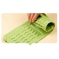 thumbnail image 4 of Faucet Rack, Kitchen Sink Silicone Water Pad, Plastic Drain Mat, Multifunctional Household Basin Protector, for Dishes and Utensils, Green, by FAJHHA, 4 of 8