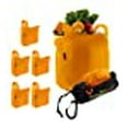 thumbnail image 3 of BagPodz Sacs de Courses Réutilisables à l'Intérieur d'Un Pod Compact avec Clip de Transport en Nylon RipStop Supporte 50lbs Très Robuste, Lot de 5 en Orange, 3 of 10