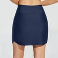 thumbnail image 4 of Gibobby Mid Rise Swim Skirt - 2025 Bathing Suit Skirt with Built-in Bikini Bottom Waistband Skort Swimsuit Bottoms for Women(Navy,XXL), 4 of 9