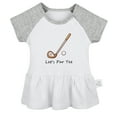 thumbnail image 2 of iDzn Let's Par Tee Golf Funny Dresses For Baby, Newborn Babies Skirts, Infant Princess Dress, 0-24M Kids Graphic Clothes (Gray Raglan Dresses, 18-24 Months), 2 of 5