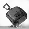 thumbnail image 3 of TECH CIRCLE Compatible with Samsung Galaxy Buds3/Galaxy Buds3 Pro(2024) Lock Case with Keychain+Secure Lock, Carbon Fiber Military Shockproof Protective Cover for Woman Man,Black, 3 of 8