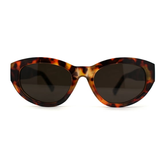Retro Classy Thick Plastic Cat Eye Glam Fashion Sunglasses Tortoise - Black