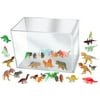 144 Vinyl Mini Dinosaurs Toy Figures with Clear Storage Box