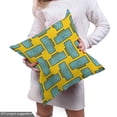 thumbnail image 5 of Ambesonne Retro Fabric by the Yard Upholstery, Repeating Boomboxes Pattern, 2 Yards, Earth Yellow Seafoam, 5 of 5