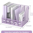 thumbnail image 2 of INTIGE Desk Organizer Magazine File Rack with 5 Vertical Compartments, Metal Mesh for Desk and Home Workspace, 2 of 6