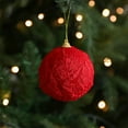 thumbnail image 5 of Aufmer 4 Pcs Fabric-Covered Christmas Foam Balls - 3.14in Decorative Hanging Ornaments for Tree/Window Decor(Red), 5 of 6