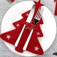 thumbnail image 3 of Estante para Cubiertos Navideños, Bolsa de Fieltro Grueso para Cubiertos, Decoración para Mesa de Comedor, 3 of 5