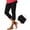 Black, variant on Vivianyo HD Women's Stretchy Summer Yoga Capri Leggings, Fit Solid Cropped Workout Pants with Side Ankle Zipper Slim for Women Outdoor Jogging, Women's Beige, Sizes S-3XL