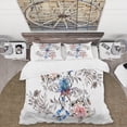 thumbnail image 3 of Designart 'Blue and Pink Wildflowers' Traditional Duvet Cover Set, 3 of 5