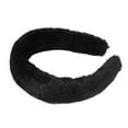thumbnail image 2 of Gymayou Fluffy Fuzzy Headband Soft uzzy Hair Hoop Hairband for Women Fashion Accessory Black, 2 of 2