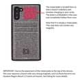thumbnail image 3 of Dockem Galaxy Note 10 Luxe M2T Wallet Case; Built-in Metal Plate, 2 Card Slots, Slim TPU, Black/Grey, 3 of 8