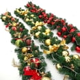 thumbnail image 2 of NAMZI 8.85ft Holiday Decorated Christmas Garland for Stairs, Fireplace, Decoration Pine Cones, Berries, Silver, 2 of 2