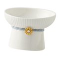 thumbnail image 5 of Cat Dog Bowl Elevated Cat Dish, Large Capacity Neck Guard Durable Cat Food Basin Solid Color Tilted, 5 of 8