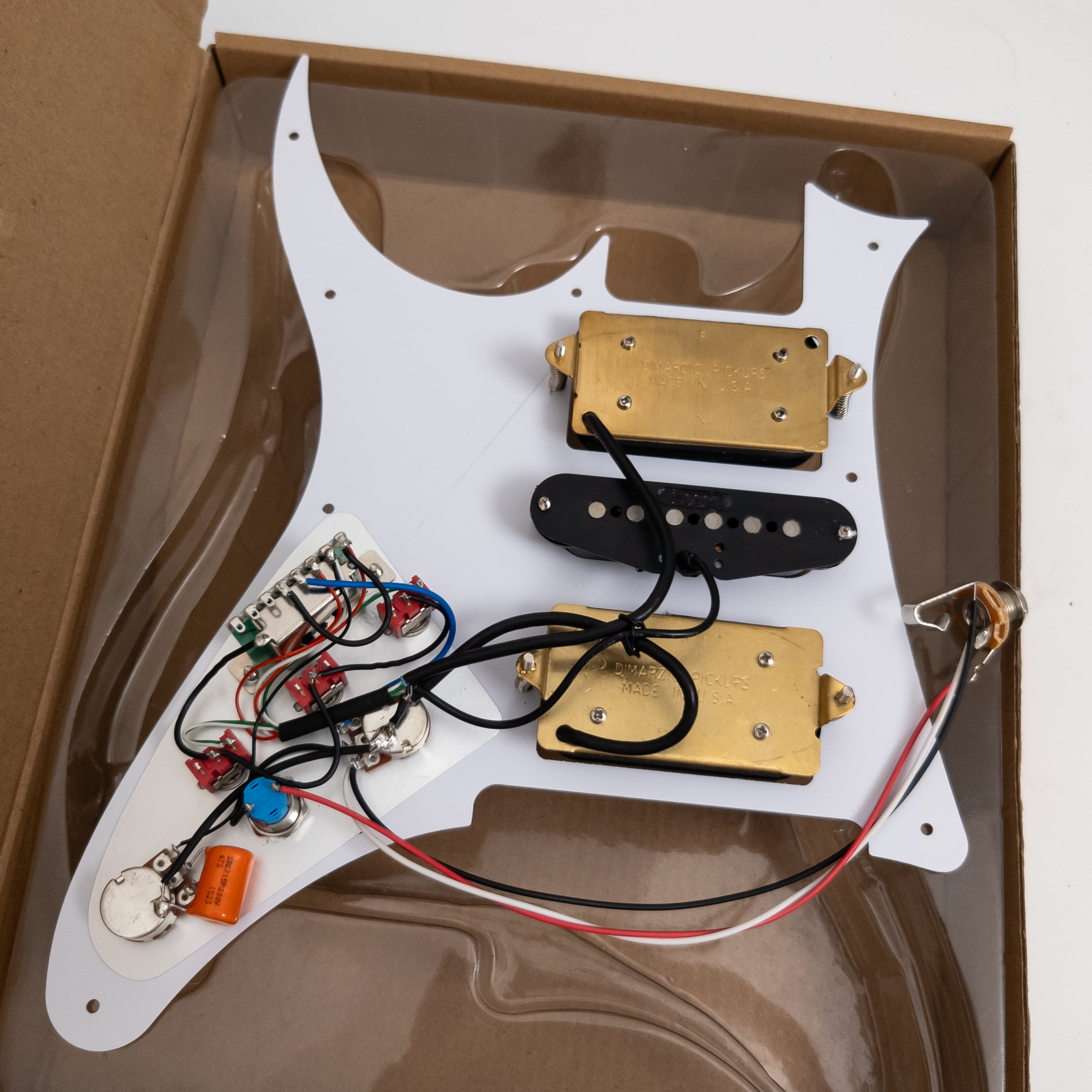 HSH Prewired Loaded Pickguard, with Humbucker & Single coil Pickups for Ibanez Guitar