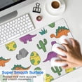 thumbnail image 4 of Long Mouse Pads for Desk,White Cactus Dino Eggs Dinosaurs Pattern Desk Mats on Top Of Desks, Desk Mouse Pad Extra Large with 3mm Non-Slip Base and Stitched Edge for Gaming,Office,Work,Home 31.5"x11.8", 4 of 6