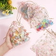 thumbnail image 3 of Bolsas de organza con forma de corazón de 5 x 7 pulgadas, 100 unidades, bolsas de regalo rosas, bolsas para joyería, bolsas de malla con cordón, bolsas para regalos de boda, bolsas de regalo, 3 of 9
