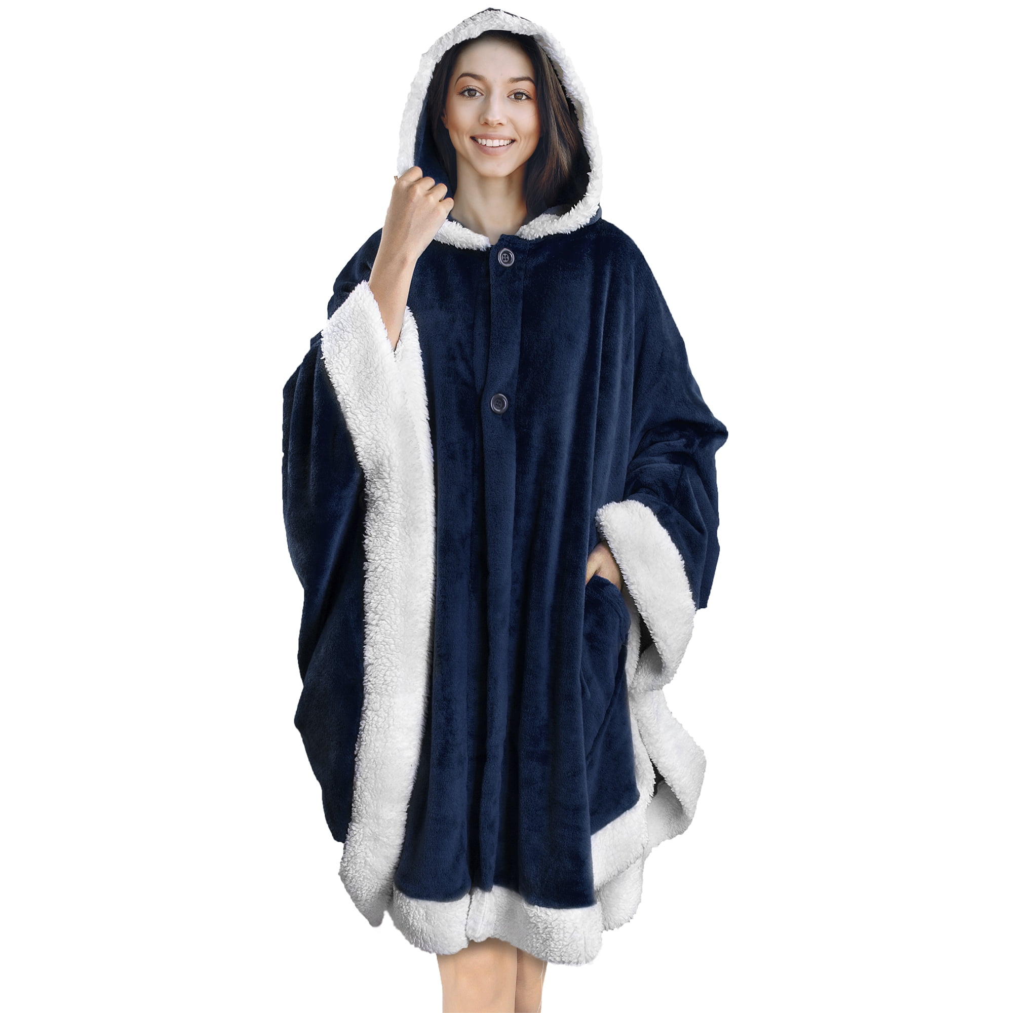 NiYoung Premium Elegant Cozy Flannel Fleece Blanket Extra Soft Warm Cozy Hoodie Wearable Throw Blanket Wrap for Women Men Teenager 80x60 Blue Baby Sea Turtle
