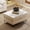 Beige, variant on Modular Storage Ottoman for Sectional Sofa Chenille Upholstered Footrest Stool for Living Room Blue