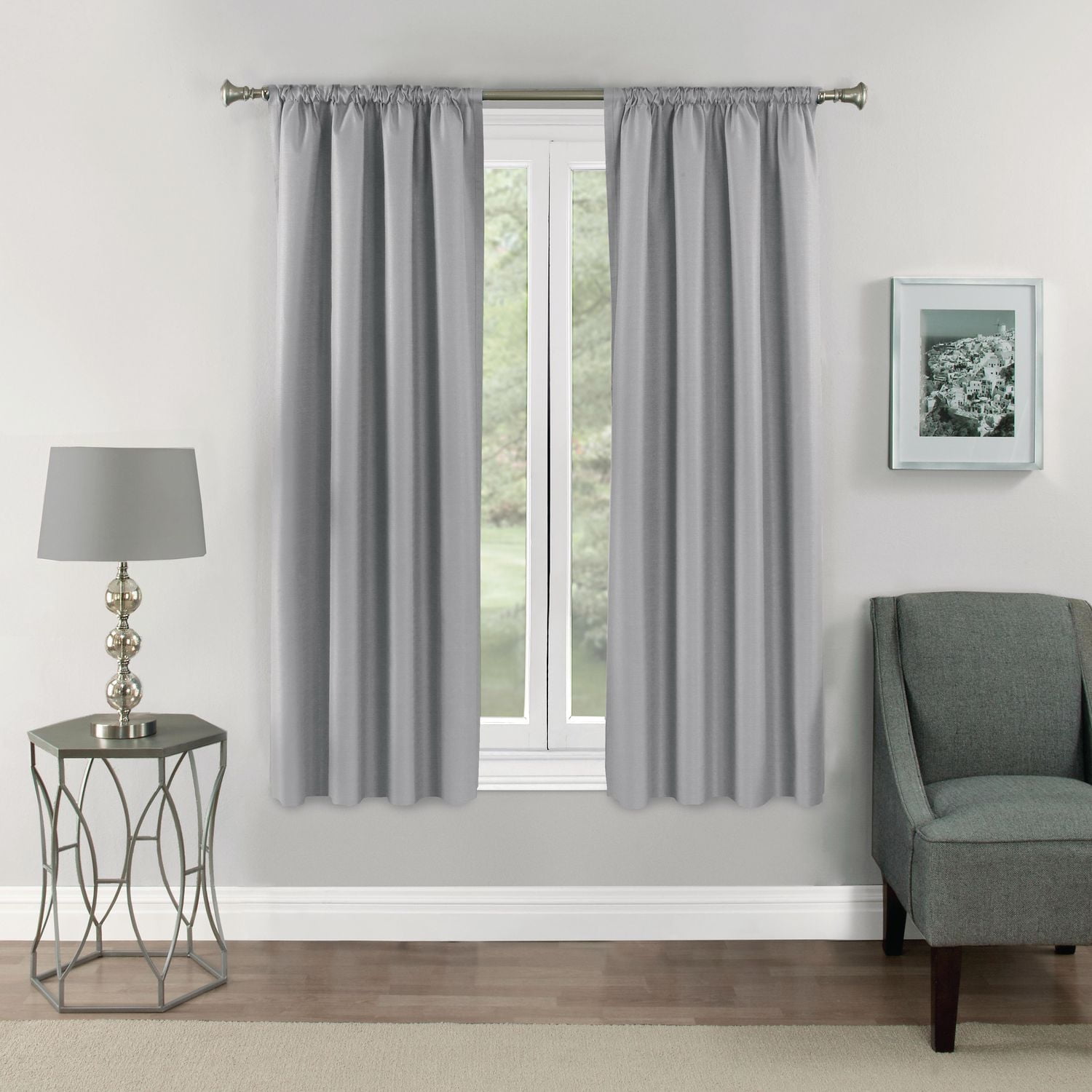 Eclipse Samara 63" Rod Pocket Blackout Panel, 1 Panel: 42"x