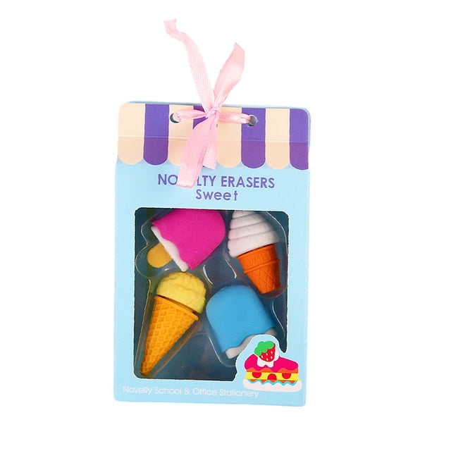Juego de pastel de postre borrador 61 regalo para niños creativo lindo pastel caja de regalo borrador de lápiz