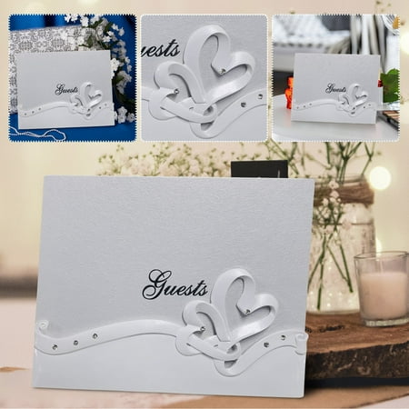 

Heart Design Wedding Guest Book Double Heart Wedding Sign In This Wedding Supplies Fragarn