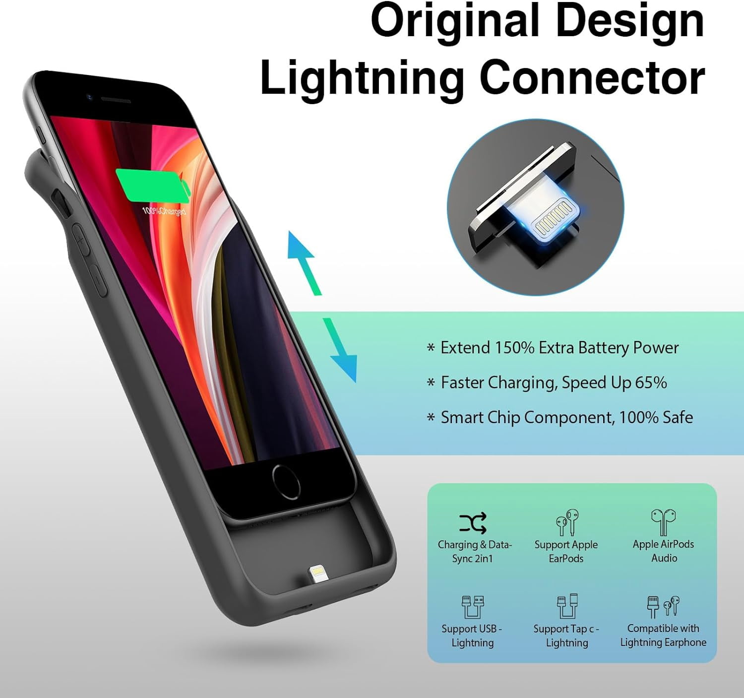 Wireless Charging Smart Battery Case Iphone Plus Charging Case