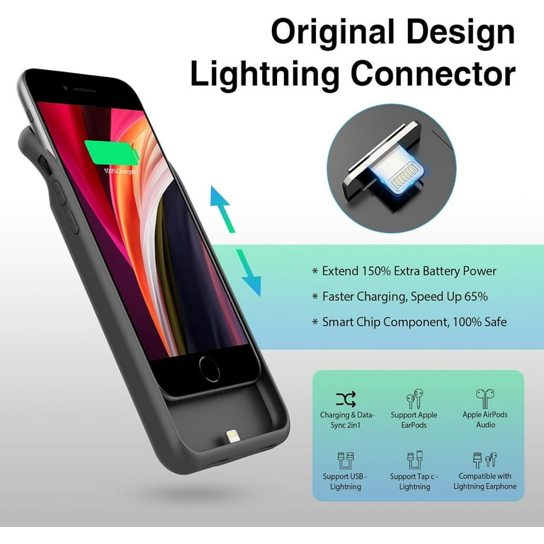 Smart Battery Iphone Charging Case Charging Case For IPhone 8/7/6s