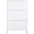 thumbnail image 2 of Freestanding Metal Privacy Screen 76" H×48" W - Outdoor & Indoor Divider for Deck, Balcony, Patio & Garden - Durable Rust-Resistant Design, 2 of 9