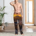 thumbnail image 2 of Sikiie Lizard With Sunglasses Sunset Pajama Pants Men, PJ Bottoms, Sleep & Lounge Pants-X-Large, 2 of 6