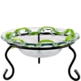 thumbnail image 3 of Couronne Company Small Ribbon Recycled Glass Bowl and Metal Stand, M028-200, 8 inch diameter, 15 Ounce Capacity, 3 of 5