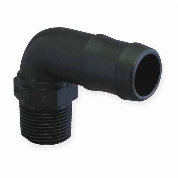 Banjo HB075/050-90 Polypropylene Hose Fitting, 90 Degree Elbow, 3/4" NPT Male