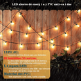 thumbnail image 3 of Guirnalda De Luces  Bloosom 30+2 Led Focos De Exterior Vintage 20m Negro, 3 of 5