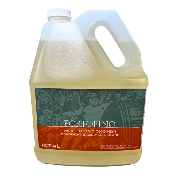 Portofino - White Balsamic Condiment - 4Lt - Pack of 4 - Delicate Flavor - Versatile Use - Perfect for Salads & Marinades (4x4Ltr)