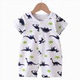 thumbnail image 2 of Kedxroy Unisex Baby Newborn Infant Romper for 3M 6M 9M 12M 18M 24M Clothes Short Sleeve Jumpsuit Onesie Bodysuit(Green,0-6 M), 2 of 4
