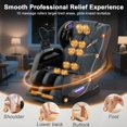 thumbnail image 2 of Znines Zero Gravity Full Body Massage Chair with 10-Point Fixed Massage, Lumbar Heat, Foot Roller & Airbags, Wood Grain Leather, Bluetooth,Black, 2 of 7