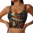 thumbnail image 1 of Balery Modern Cute Dog Sujetadores deportivos con espalda cruzada para mujer, acolchados, sin costuras, de alto impacto, ideales para yoga, gimnasio, entrenamiento y fitness.-Small, 1 of 8