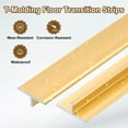 thumbnail image 3 of 3Pcs 2.9Ft x 0.47" T-Molding Floor Transition Strips, Flat Divider Strip, Gold, 3 of 6
