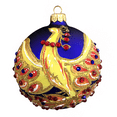 thumbnail image 2 of STPgoods Fantasy Glass Christmas Ball Ornament Set 2 Pcs 3.94" Hand-Painted Christmas Tree Ornaments Christmas Tree Hanging Decoration, Blue Gold Red, 2 of 3