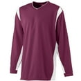 thumbnail image 2 of WICKING Long Sleeve Warmup ShIrt - MAROON/ WHITE - XL AS4600, 2 of 2