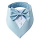 thumbnail image 1 of Bandana de boda para perro, collar para perro con pajarita, disfraz de cumpleaños, esmoquin ajustable para fiesta de mascotas, rayas azules, 1 of 5