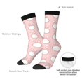 thumbnail image 4 of Gukieu Cute Rabbit Print Contrast Color Mid-calf Socks, Sweat-wicking Athletic Socks, Unisex Clothing Accessories, 4 of 6