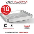 Disposable Aluminum 13x9 Broiler Pans (10 Pack) by Stock Your Home